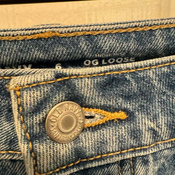 Old Navy High Rise OG Loose Secret-Smooth Pockets Medium Wash Jeans Size 6 - Picture 12 of 14